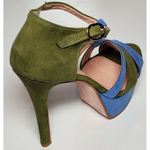 PRIMADONNA COLLECTION WOMEN EURO SIZE BLUE/GREEN 4.5 INCH HEEL  08211 MI - Picture 7 of 12